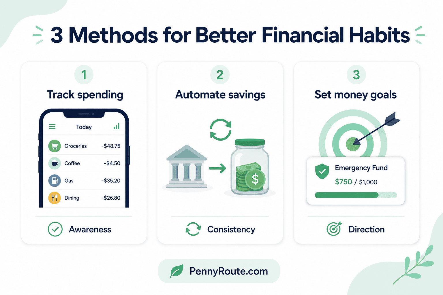 3 Methods for Better Financial Habits