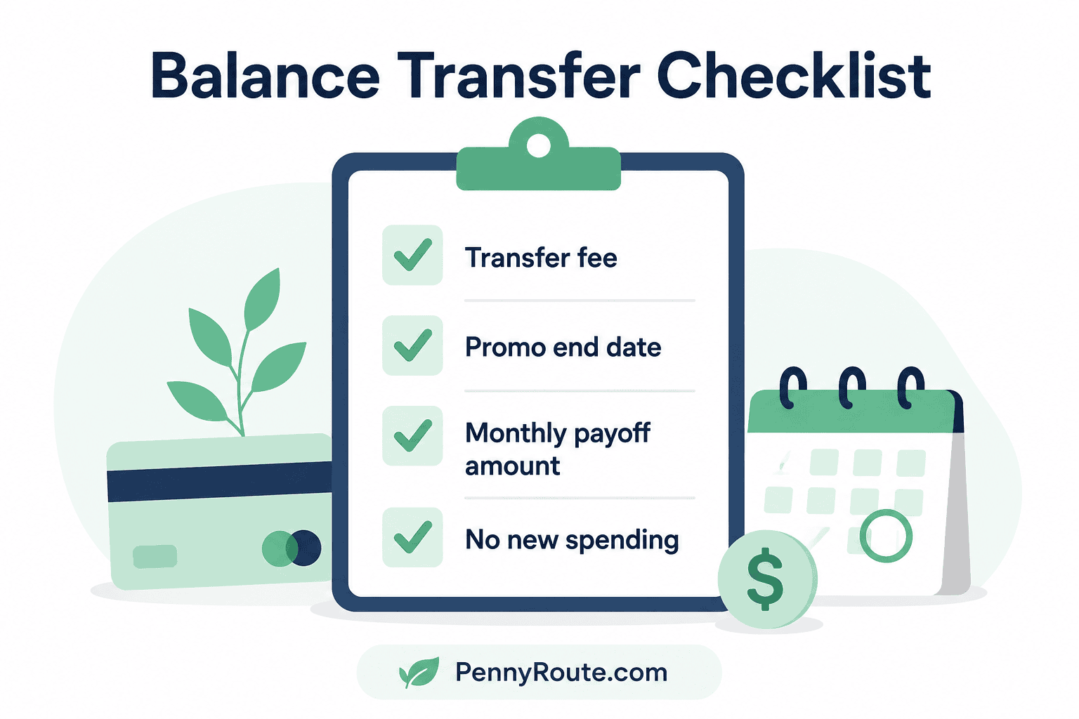 Balance transfer checklist for paying off credit card debt faster
