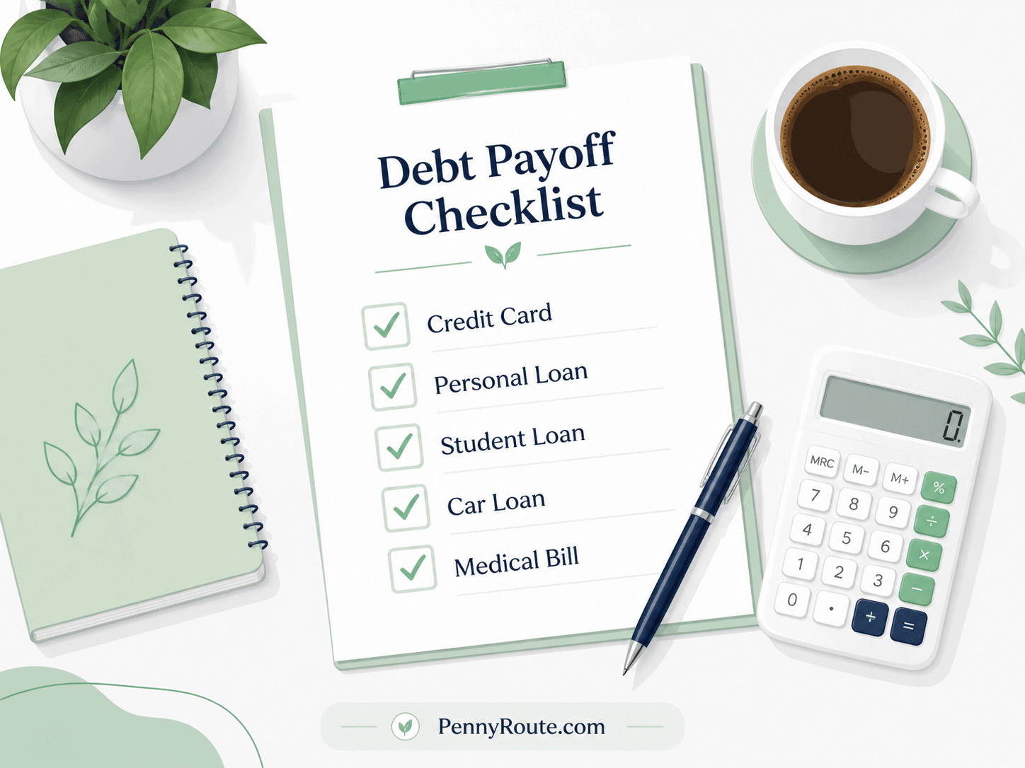 Debt Payoff Checklist - Debt Inventory