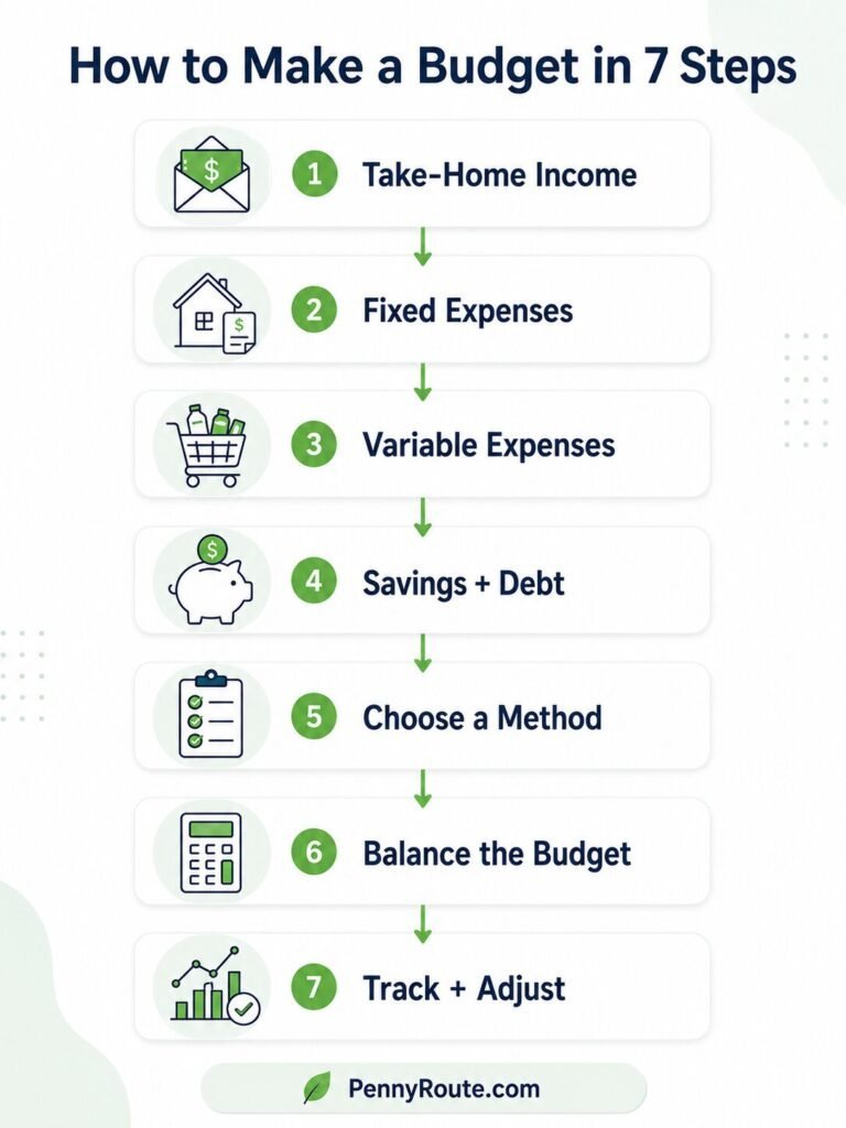 How To Make A Budget For Beginners In 7 Simple Steps - Penny Route