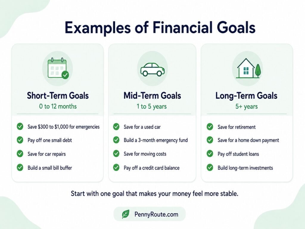 Examples of Financial Goals - Set Financial Goals