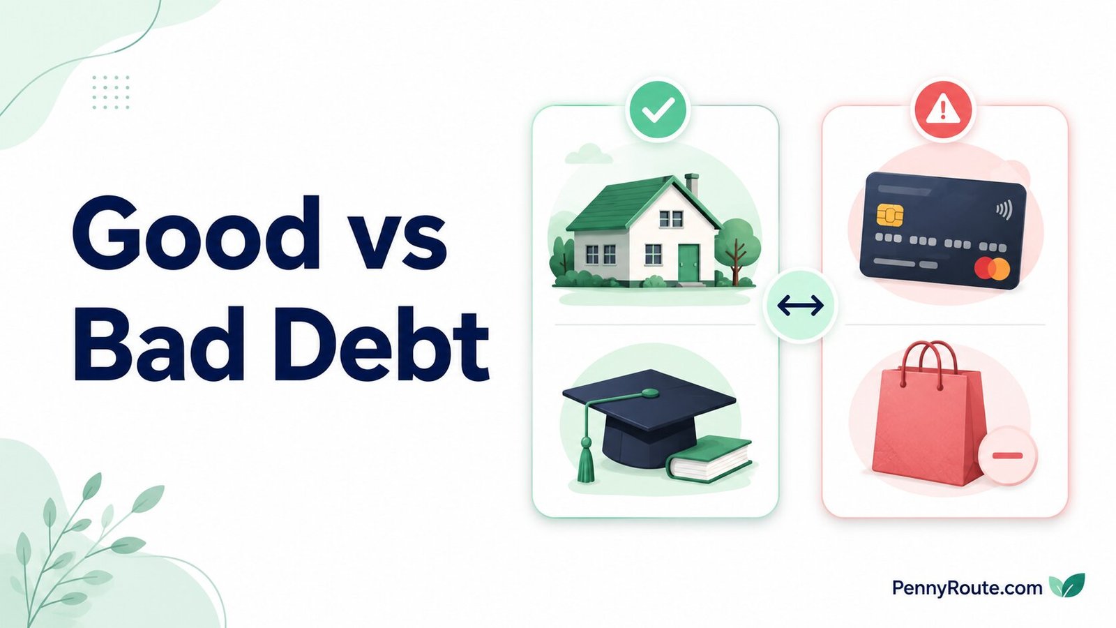 Good Debt vs Bad Debt - Examples and Key Differences